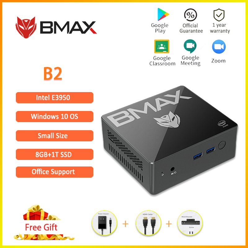 BMAX B2 ̴ PC   E3950  ھ 8GB RAM 128GB SSD Windows 10 ũž ǻ HDMI USB-C ̴ Pc ǻ